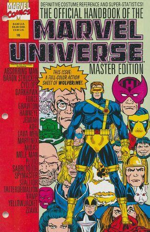 OFFICIAL HANDBOOK OF THE MARVEL UNIVERSE MASTER EDITION (1990) #16