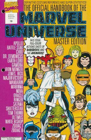 OFFICIAL HANDBOOK OF THE MARVEL UNIVERSE MASTER EDITION (1990) #19 - Kings Comics