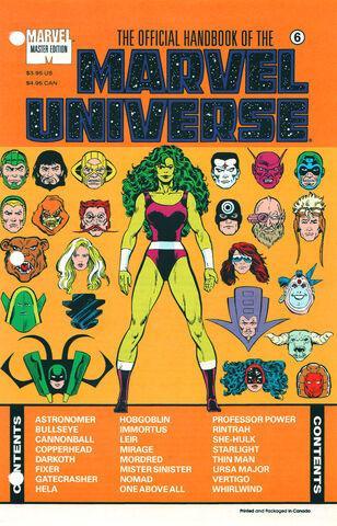 OFFICIAL HANDBOOK OF THE MARVEL UNIVERSE MASTER EDITION (1990) #6