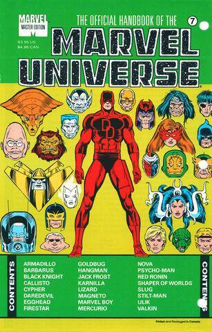 OFFICIAL HANDBOOK OF THE MARVEL UNIVERSE MASTER EDITION (1990) #7
