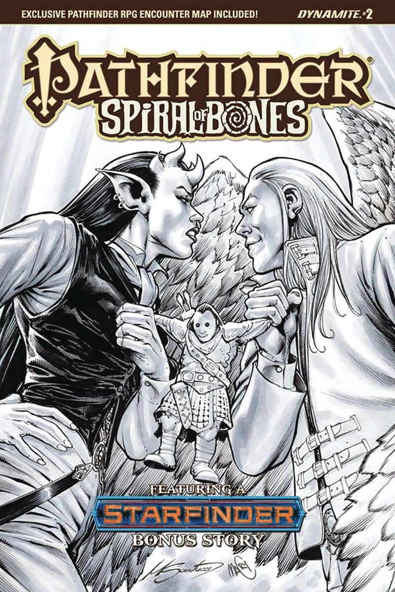 PATHFINDER SPIRAL OF BONES #2 CVR E SANTUCCI B&W INCV