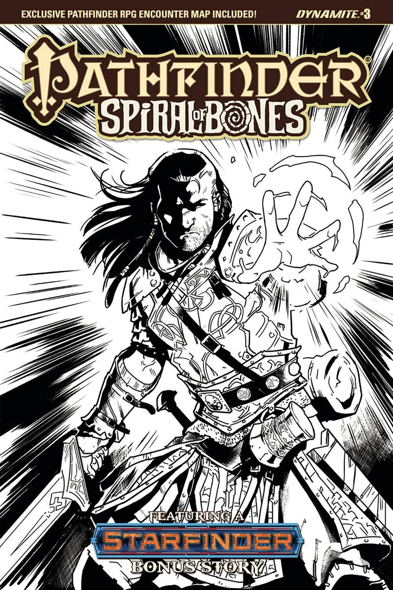 PATHFINDER SPIRAL OF BONES #3 CVR D GALINDO B&W INCV