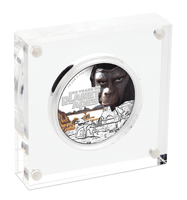 PLANET OF THE APES 50TH ANNIVERSARY 2018 1OZ SILVER PROOF COIN - Kings Comics