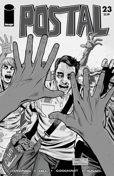 POSTAL #23 CVR C B&W WALKING DEAD #51 TRIBUTE VAR