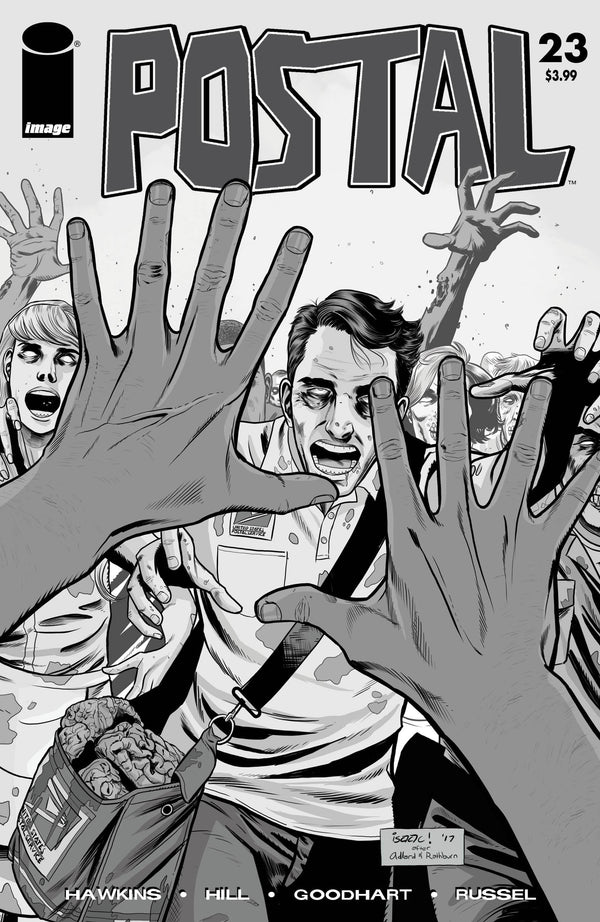 POSTAL #23 CVR C B&W WALKING DEAD #51 TRIBUTE VAR