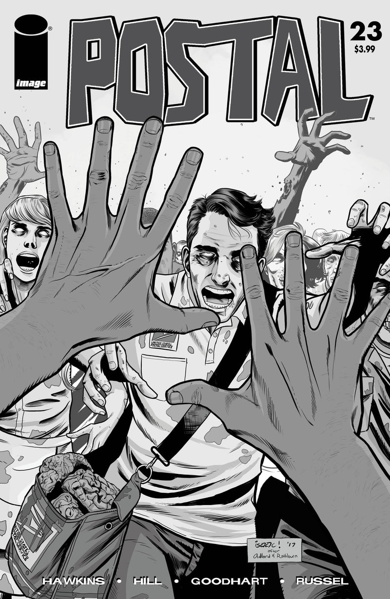 POSTAL #23 CVR C B&W WALKING DEAD #51 TRIBUTE VAR