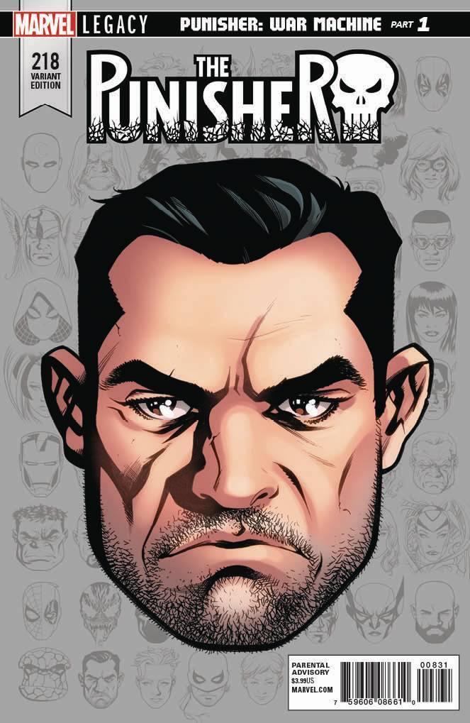 PUNISHER (2016) #218 MCKONE LEGACY HEADSHOT VAR LEG