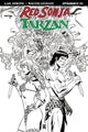 RED SONJA TARZAN #3 CVR E 10 COPY GEOVANI B&W INCV