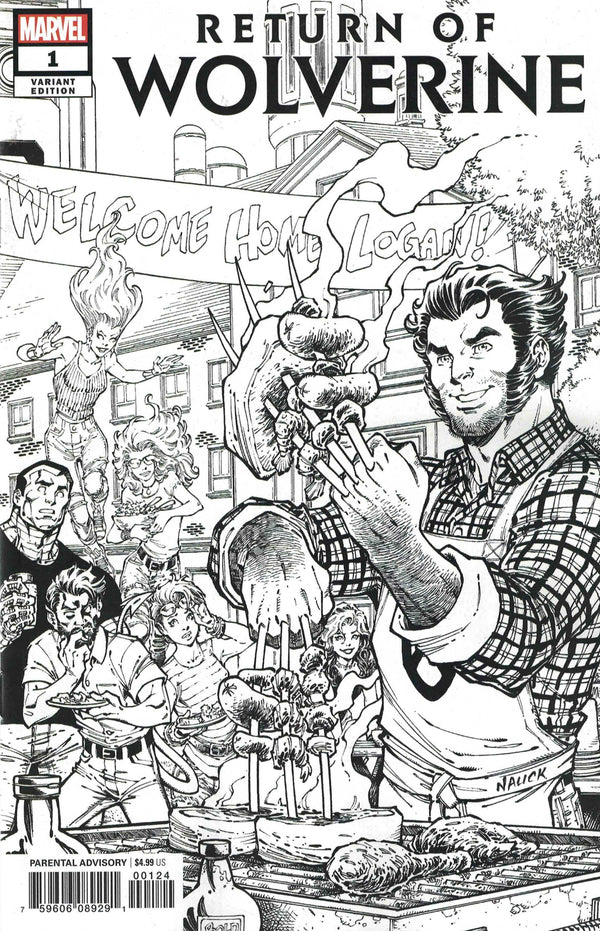 RETURN OF WOLVERINE #1 PARTY SKETCH VAR