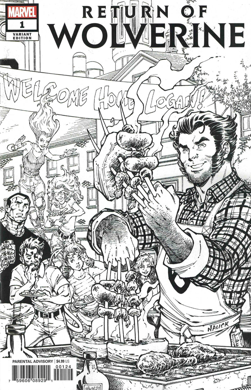 RETURN OF WOLVERINE #1 PARTY SKETCH VAR