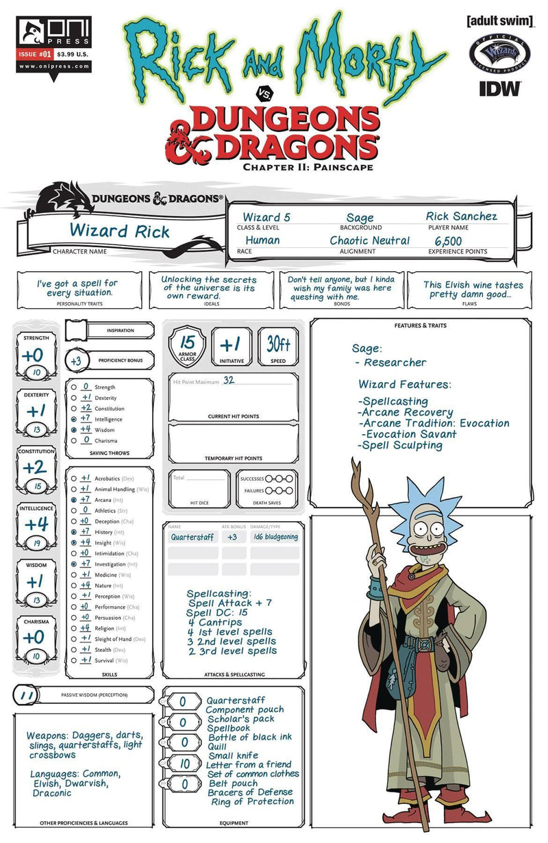 RICK & MORTY VS D&D II PAINSCAPE #1 CVR D LOOK ZUB