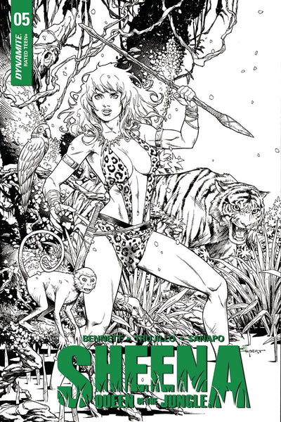SHEENA VOL 4 #5 CVR E 10 COPY THIBERT B&W INCV