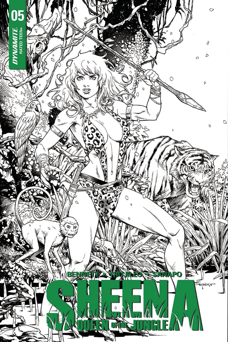 SHEENA VOL 4 #5 CVR E 10 COPY THIBERT B&W INCV