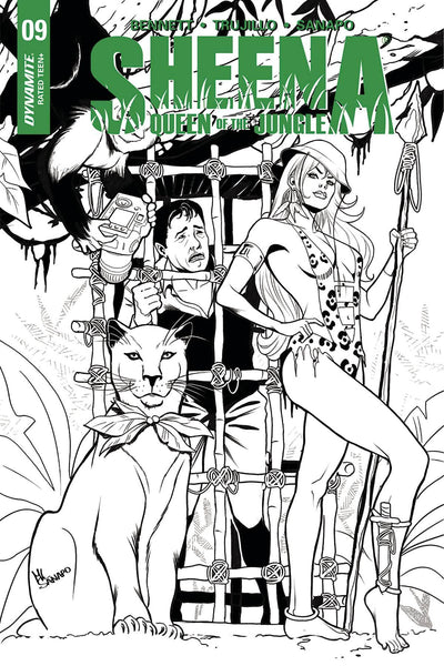 SHEENA VOL 4 #9 CVR E 10 COPY SANAPO B&W INCV