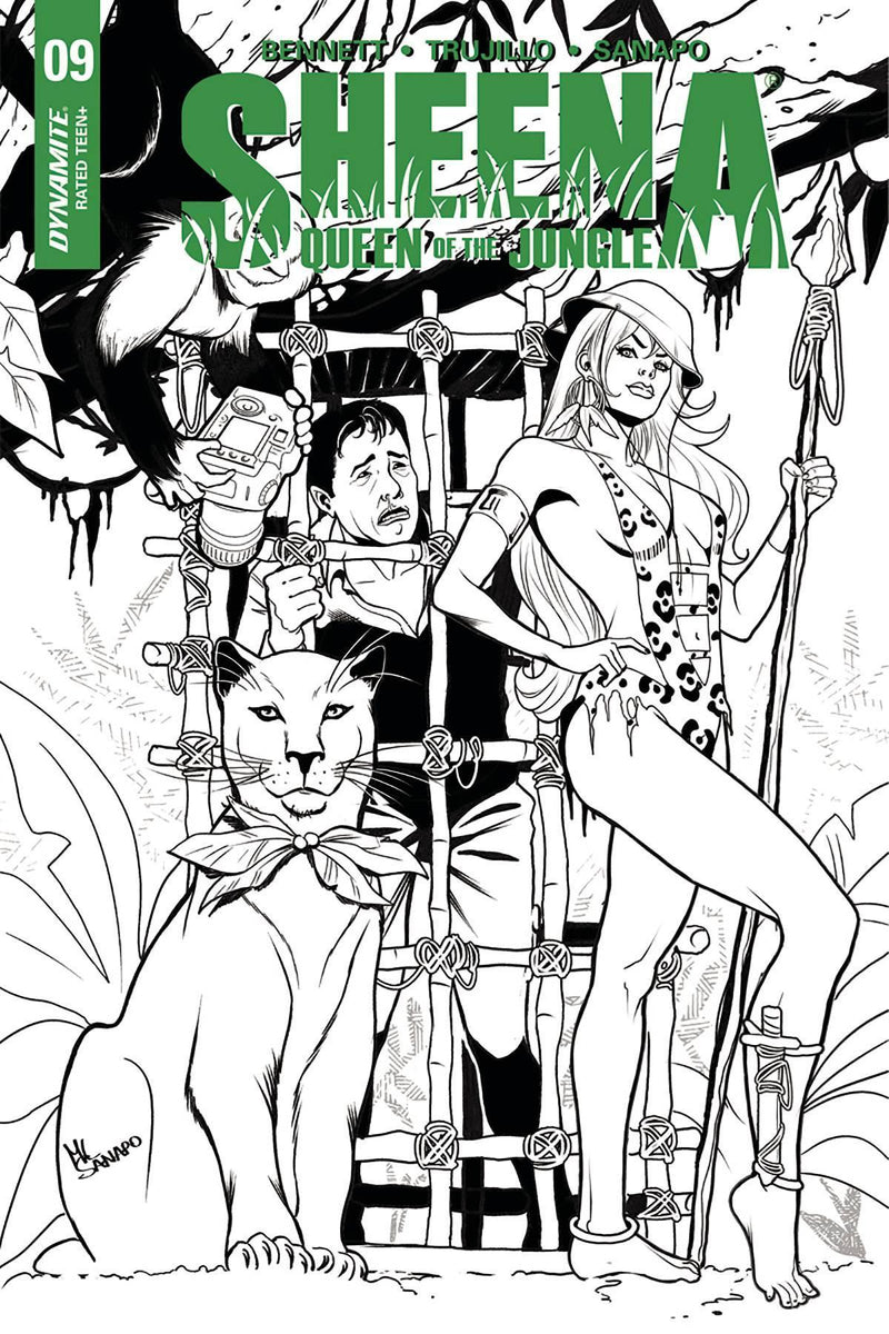 SHEENA VOL 4 #9 CVR E 10 COPY SANAPO B&W INCV