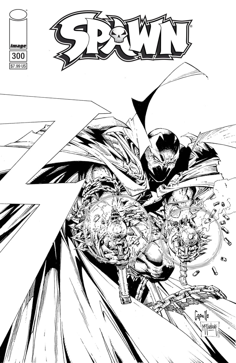 SPAWN (1992) #300 CVR F B&W CAPULLO & MCFARLANE