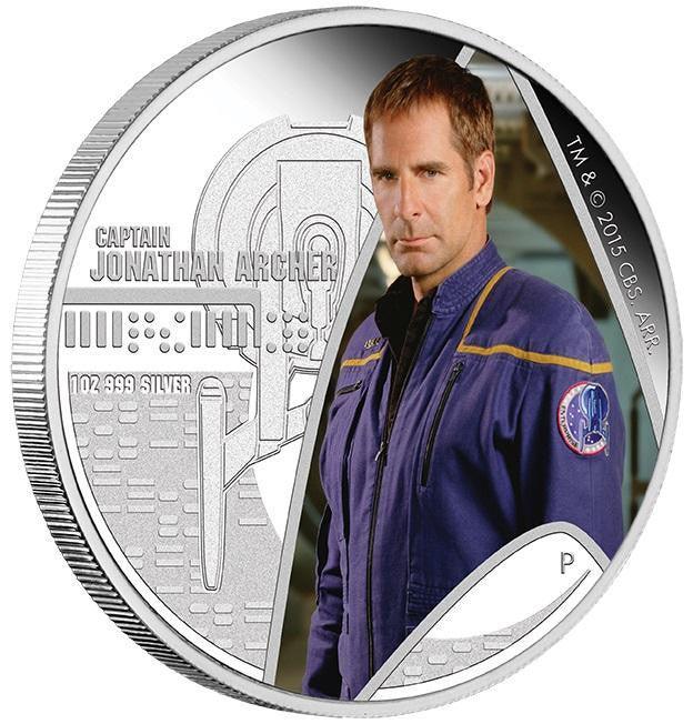 STAR TREK: ENTERPRISE - CAPTAIN JONATHAN ARCHER 2015 1OZ SILVER PROOF COIN