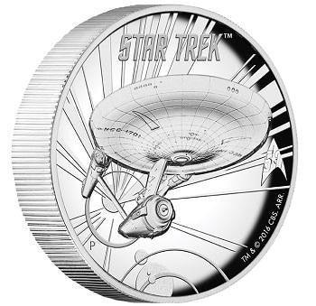 STAR TREK: THE ORIGINAL SERIES USS ENTERPRISE NCC-1701 1oz SILVER PROOF HIGH RELIEF COIN - Kings Comics