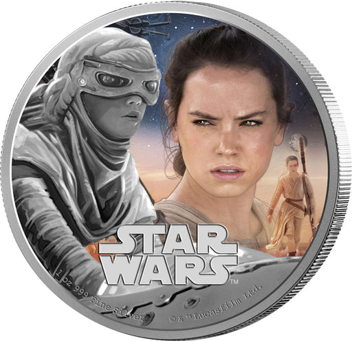STAR WARS 2016 REY 1oz SILVER COIN - Kings Comics