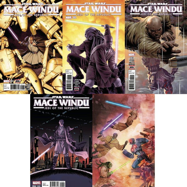STAR WARS JEDI OF THE REPUBLIC MACE WINDU #1-5 SET (FIRST PRINTINGS) - Kings Comics