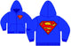 SUPERMAN LOGO ROYAL PX ZIP-UP HOODIE XXL