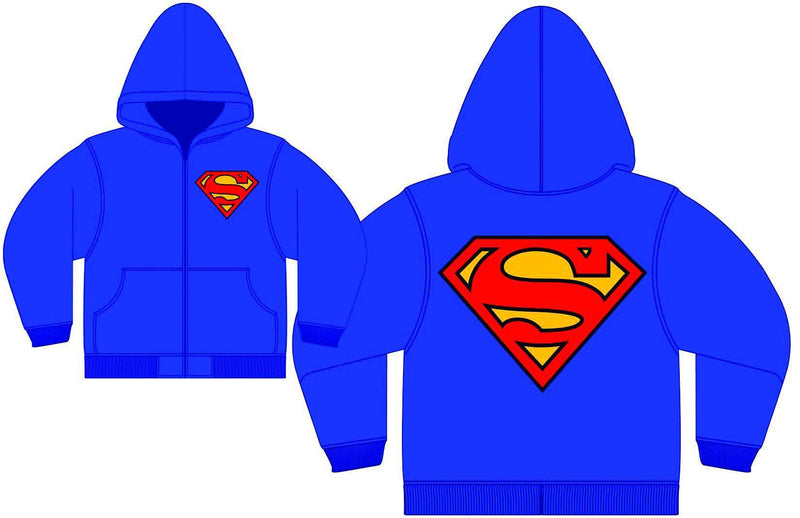 SUPERMAN LOGO ROYAL PX ZIP-UP HOODIE XXL