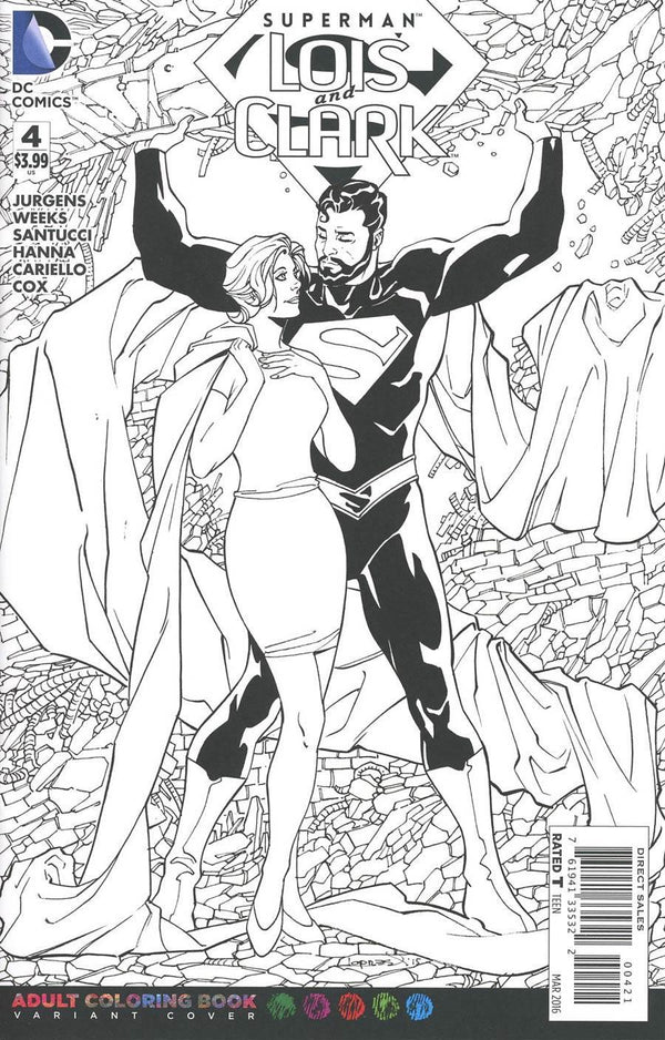 SUPERMAN LOIS AND CLARK #4 ADULT COLORING BOOK VAR ED