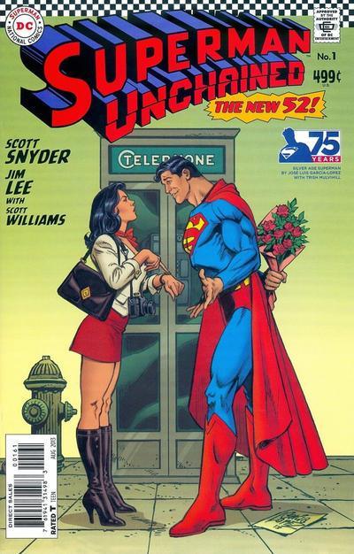 SUPERMAN UNCHAINED #1 75TH ANNIV VAR ED SILVER AGE