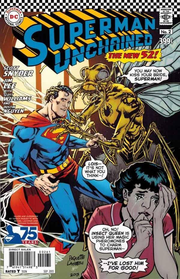 SUPERMAN UNCHAINED #2 75TH ANNIV VAR ED SILVER AGE - Kings Comics