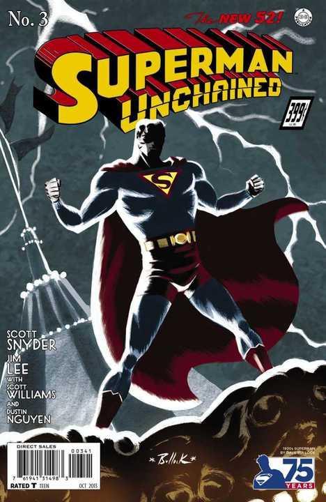 SUPERMAN UNCHAINED #3 75TH ANNIV VAR ED 1930S COVER