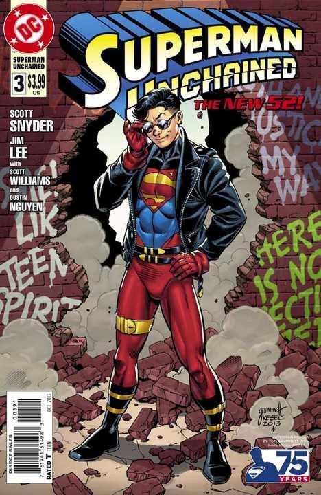 SUPERMAN UNCHAINED #3 75TH ANNIV VAR ED REBORN CVR