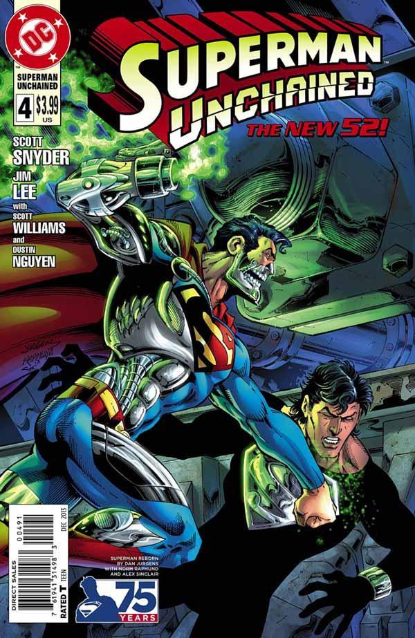SUPERMAN UNCHAINED #4 75TH ANNIV VAR ED REBORN CVR