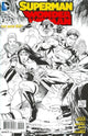 SUPERMAN WONDER WOMAN (2013) #2 BLACK AND WHITE VAR ED