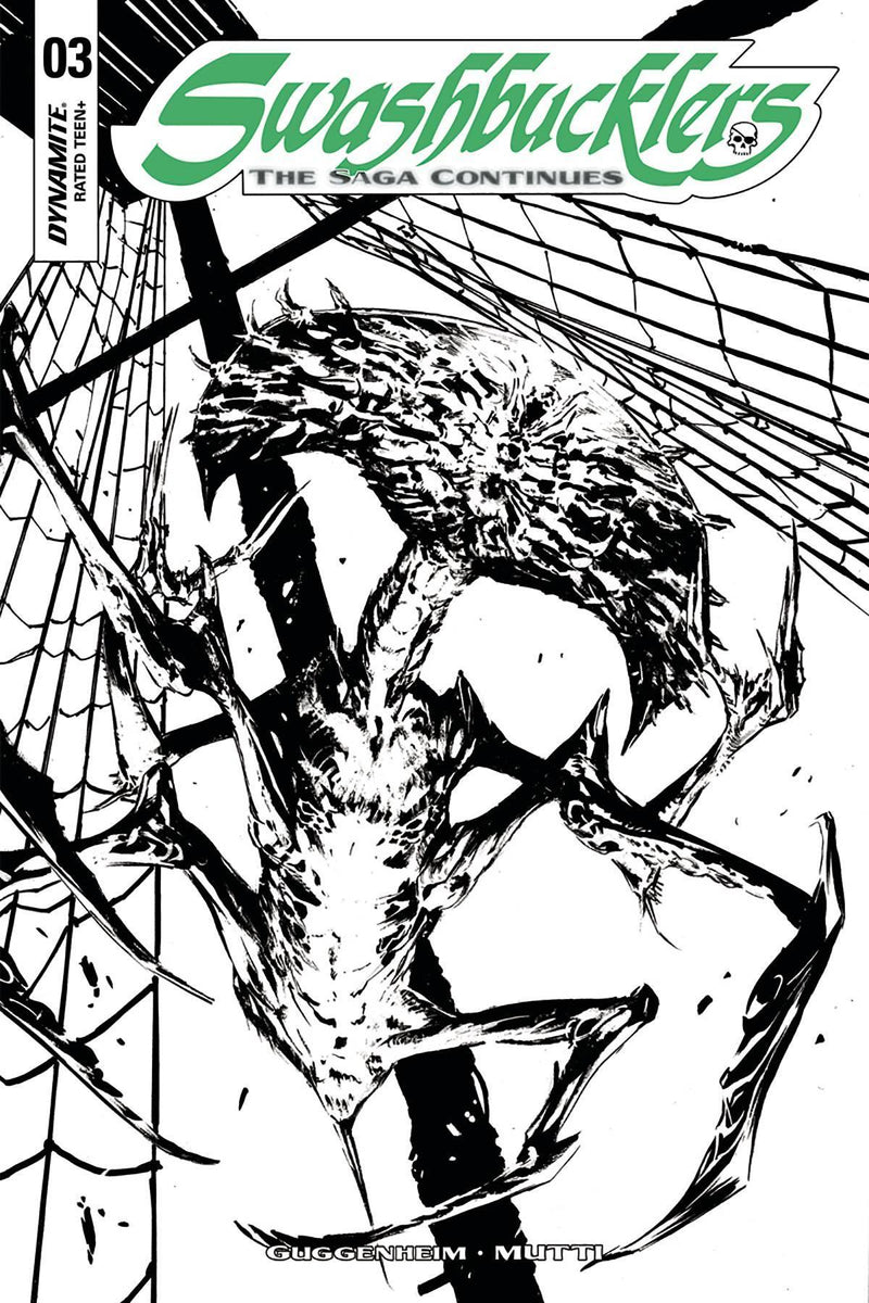SWASHBUCKLERS SAGA CONTINUES #3 CVR C 10 COPY GUICE B&W INCV