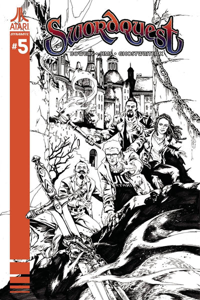 SWORDQUEST #5 CVR D 10 COPY LAU B&W INCV