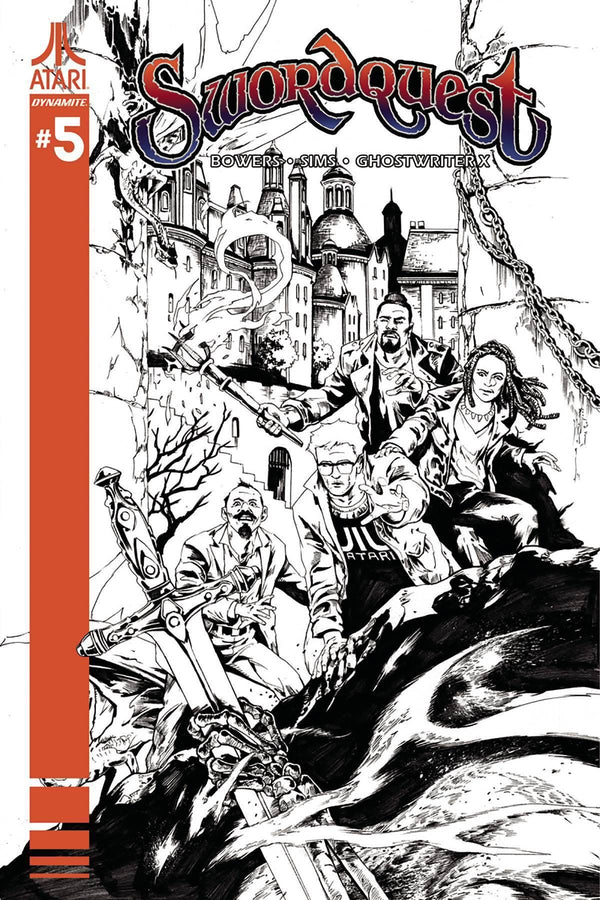 SWORDQUEST #5 CVR D 10 COPY LAU B&W INCV