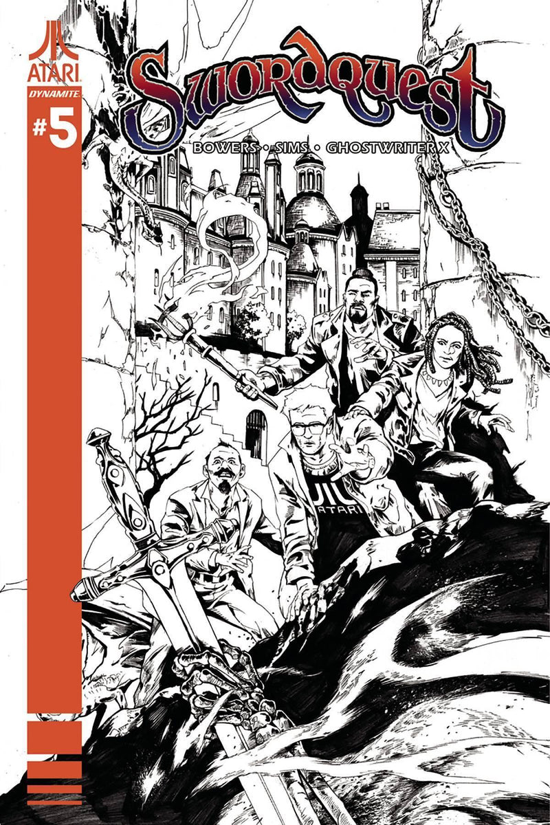 SWORDQUEST #5 CVR D 10 COPY LAU B&W INCV