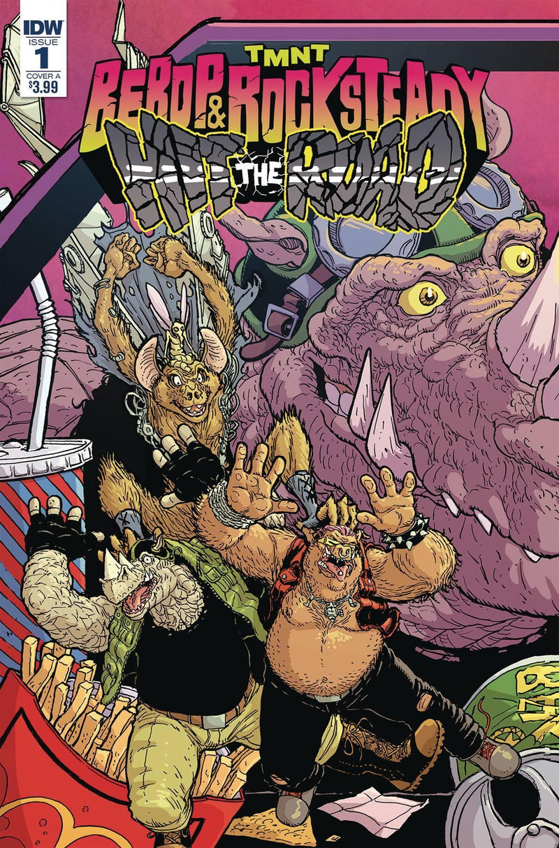 TMNT BEBOP ROCKSTEADY HIT THE ROAD  (2018) #1 CVR A PITARRA