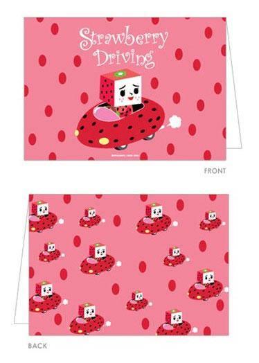 TO-FU OYAKO STRAWBERRY DRIVE GREETING CARD