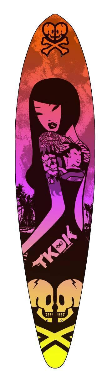 TOKIDOKI SUNSET LONGBOARD DECK