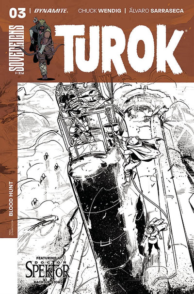 TUROK VOL 3 #3 CVR C 10 COPY SARRASECA B&W INCV