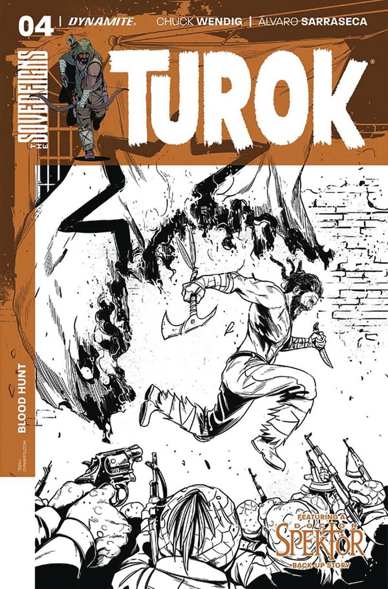 TUROK VOL 3 #4 CVR C 10 COPY SARRASECA B&W INCV