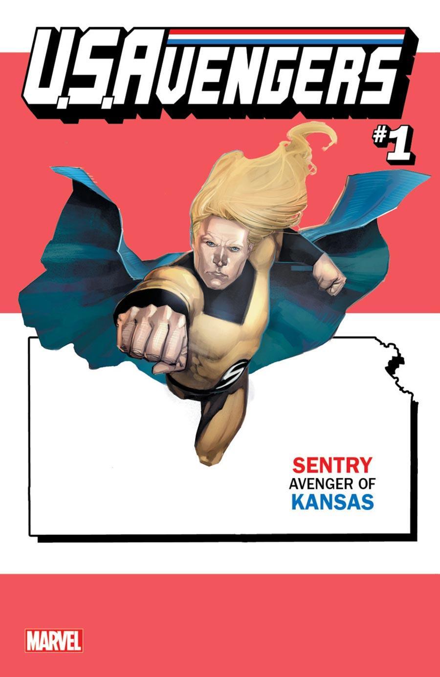 US AVENGERS #1 REIS KANSAS STATE VAR NOW - Kings Comics