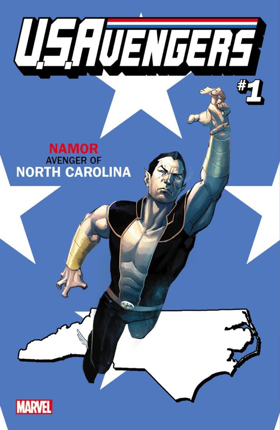 US AVENGERS #1 REIS NORTH CAROLINA STATE VAR NOW - Kings Comics