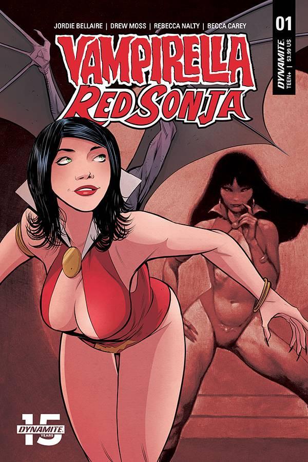 VAMPIRELLA RED SONJA #1 CVR E MOSS THEN NOW - Kings Comics