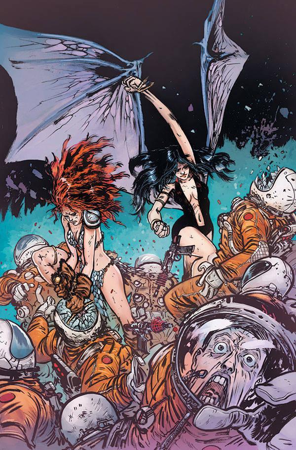VAMPIRELLA RED SONJA #3 15 COPY JOHNSON & SPICER COLOR VIRGI - Kings Comics