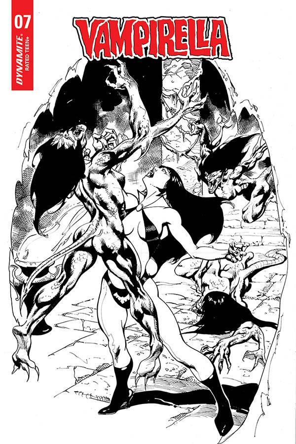 VAMPIRELLA VOL 8 #7  7 COPY CASTRO B&W FOC INCV