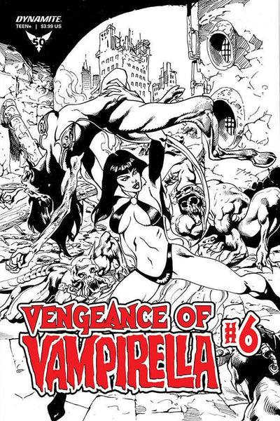 VENGEANCE OF VAMPIRELLA VOL 2 #6 11 COPY CASTRO B&W FOC INCV