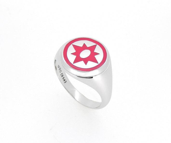 VIOLET LANTERN S/S RING RHODIUM SIZE Z