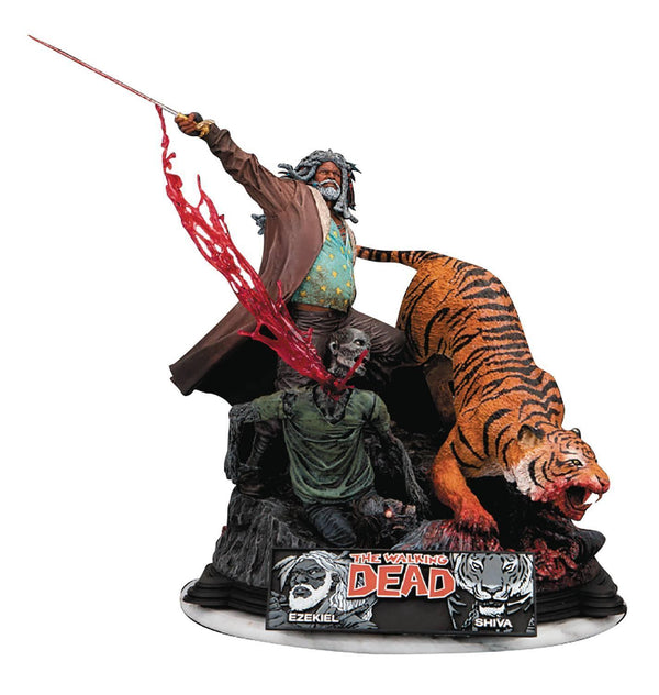 WALKING DEAD EZEKIEL & SHIVA RESIN STATUE